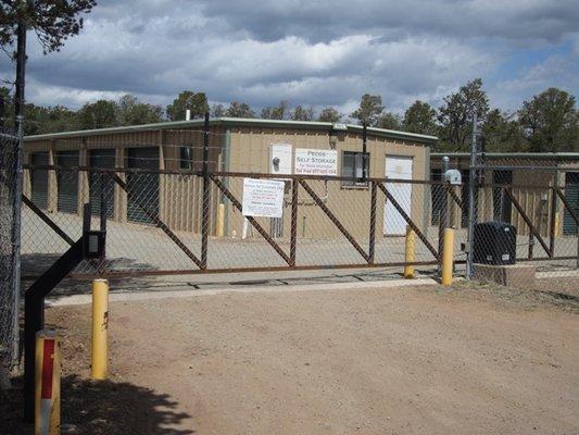 Secure keypad entry gate.