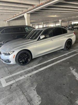 New wheels and tires put on my BMW! It looks amazing!