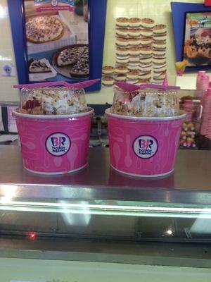 2 banana royals to go at Baskin Robins