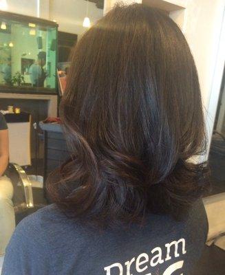 Went from long hair to a slight A-line long bob. Loved it. Tom made it easy.