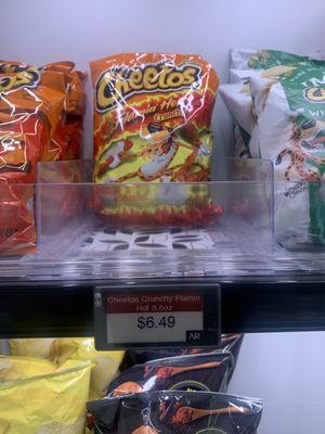 Hot Cheetos priced at $6.49