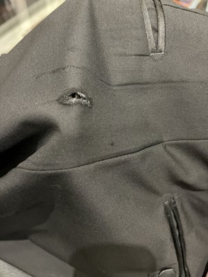 Hole in back of pants