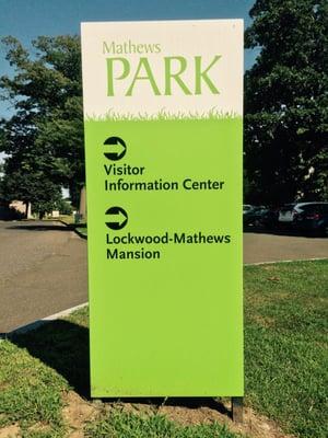 Visitors Information Center and Lockwood-Mathews Mansion are located in Mathews Park.