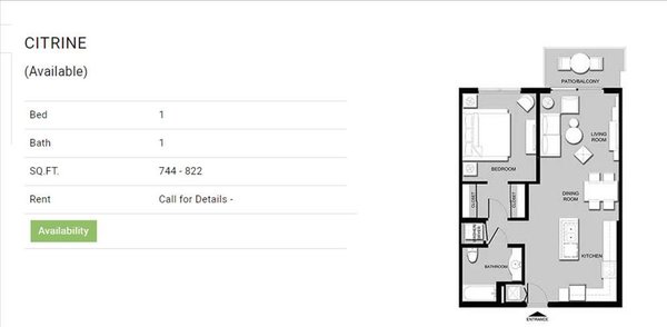 1 Bedroom Floor Plan