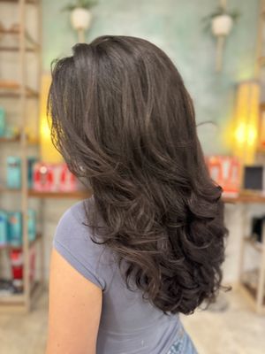 Thick hair layered haircut