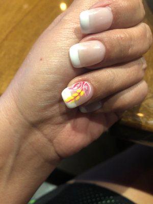 Hand painted nail art