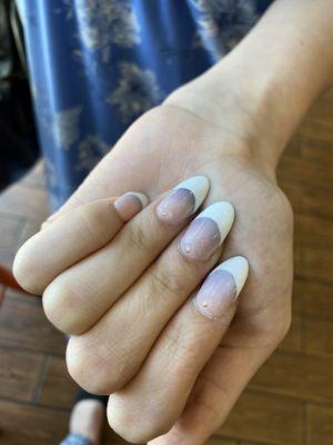 Ombré French with gems