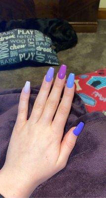 Purple Gradient Nails