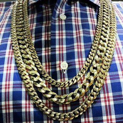 Cuban Link Chain in all Lengths and Widths.