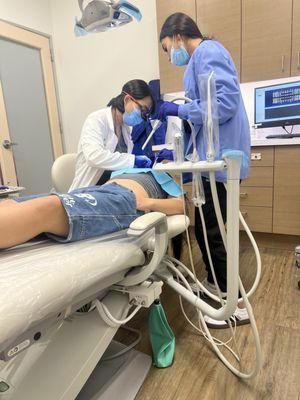 Getting dental treatment