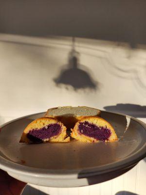 Purple sweet potato madeleines