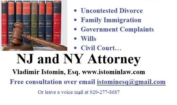 Divorce, Immigration, Civil Court, Government Issues, Wills,