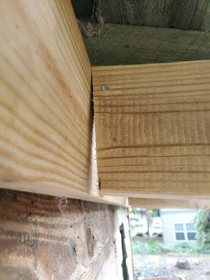 This rafter had only one nail.