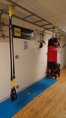 TRX and Punching Bag.