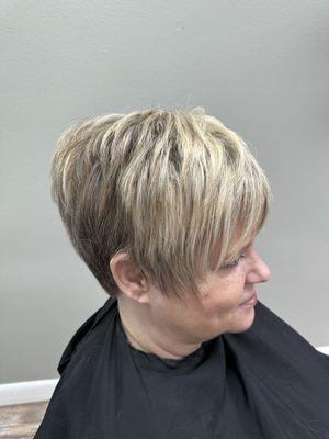 Pixie cut by stylist JeanMarie