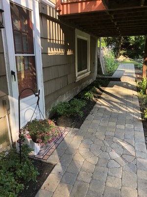 Walkway and new bed plantings