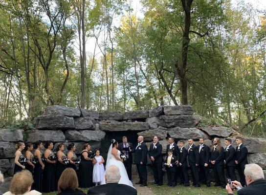 Wedding by the grotto