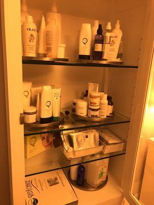 These are some of the great professional products I use in my treatment room.