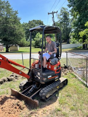 (Nolan) was digging a whole trench 3 ft deep 200 yards long for a drainage pipe