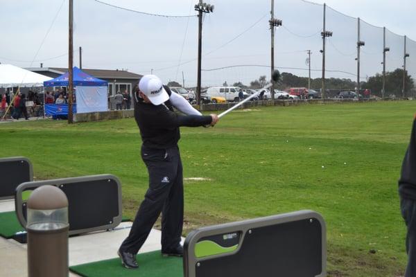 ReMax world long drive champ, Ryan Winther at Pacific Golf Centers Watsonville.