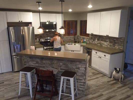 After shot of our completed kitchen