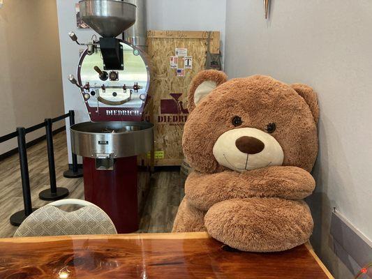 Coffee roaster and a friendly bear!