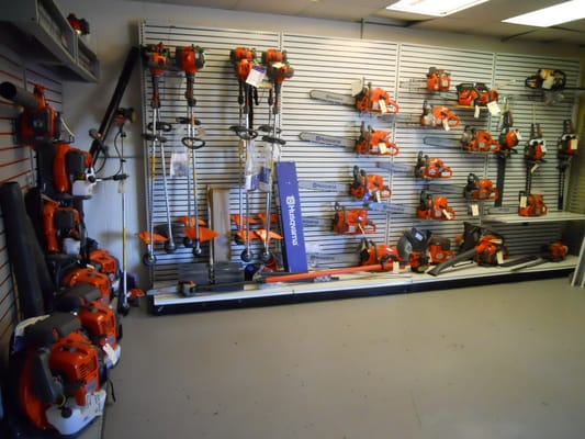 We carry, almost entirely, commercial range products from Husqvarna.  Not the box store disposables in disguise!