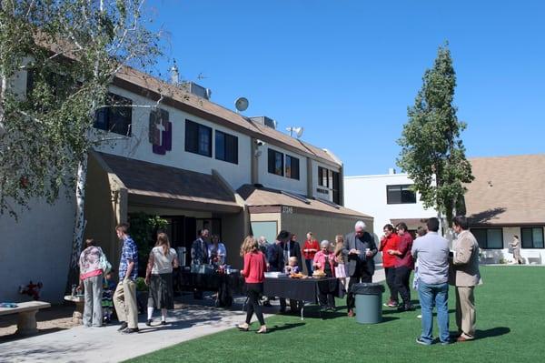 Join us for coffee and donuts outside between services, from 10-10:30!