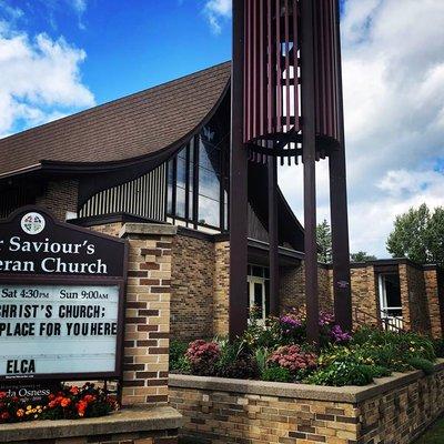 Our Saviour's in Merrill, WI has been around for over 100 years and is easily recognized by its roof, stained glass and bell tower.