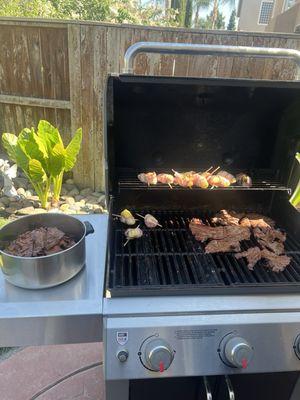 Carne asada and poppers