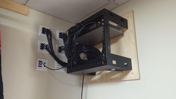 Networking rack install when space is tight