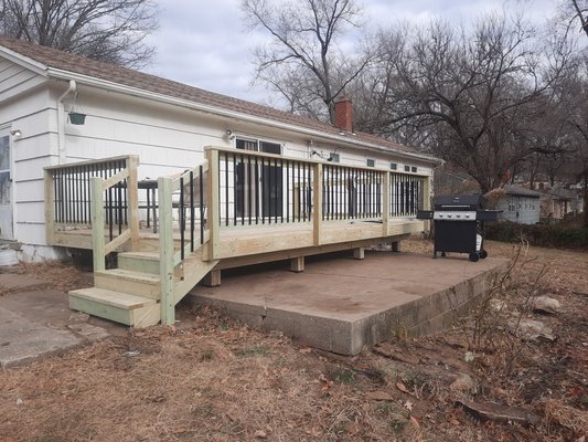 Deck built in a day for a property management company