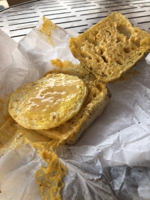 Egg and cheese sandwich