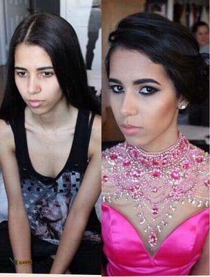 Before & After prom makeup!