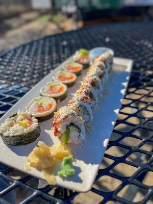 Sakura Roll (left) and Crunch Roll (right) - the rice was soft, and the fish was not fishy, and the amount of sauce was perfect.