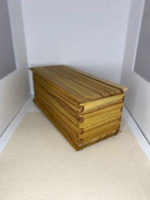 Canary Wood Keepsake box with Dovetail accents