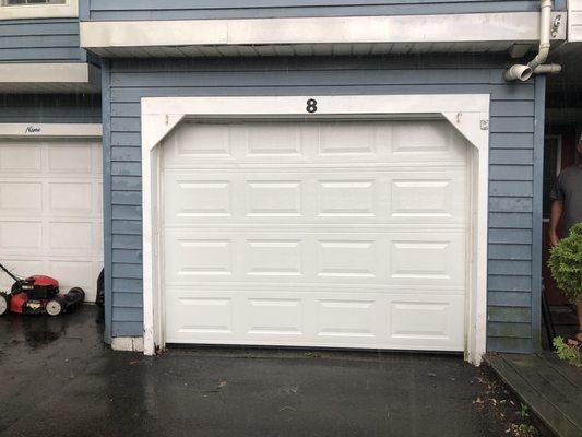 Replaced an overhead garage door for a customer in Cohoes.