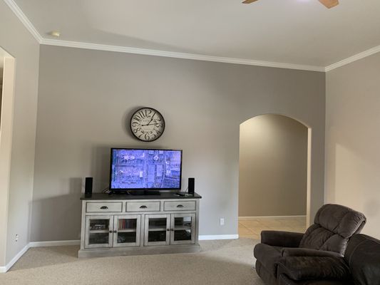 Living Room with Accent wall