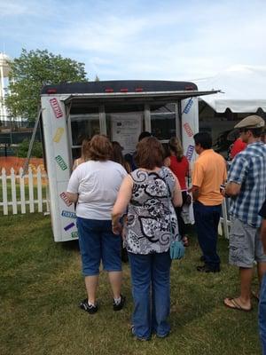 Fourth of July 2013, beer sales line, $3, $4 for Mike's.