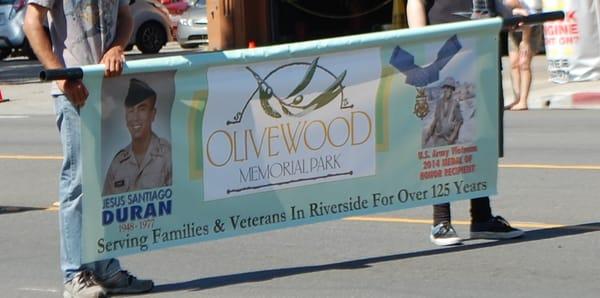 Olivewood Memorial Park Parade Banner