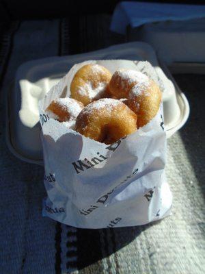 Bag of fresh, warm mini donuts!