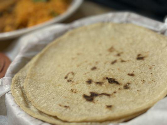 Freshly made tortillas