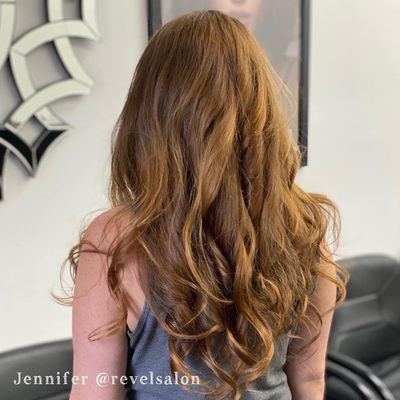 Long layered cut & style by Jennifer