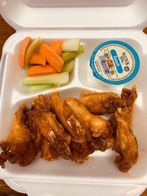 10pc. Mild Wings and Fries Special $6.29