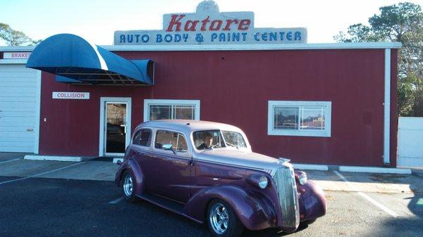 Just painted 1937 Chevy 2D Sedan! Great project!