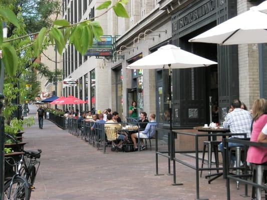 The Kitchen.  When the weather is nice we'll book you on the patios.