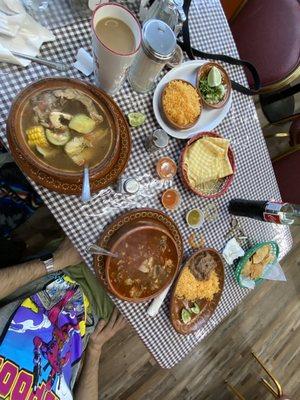 Caldo de res and Birria combo