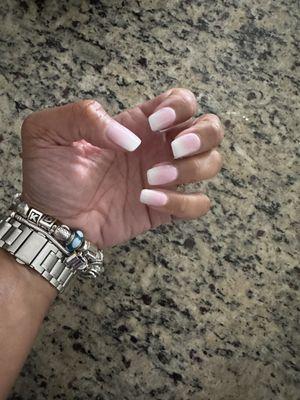 Pink & white ombré