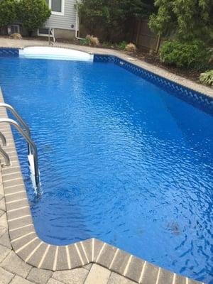 My pool after Keith replaced my liner!