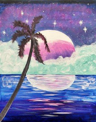 The sea and Palm tree